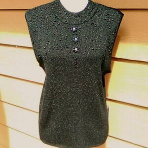 Graff Wear BLACK  Silk and Cotton Dressy Top